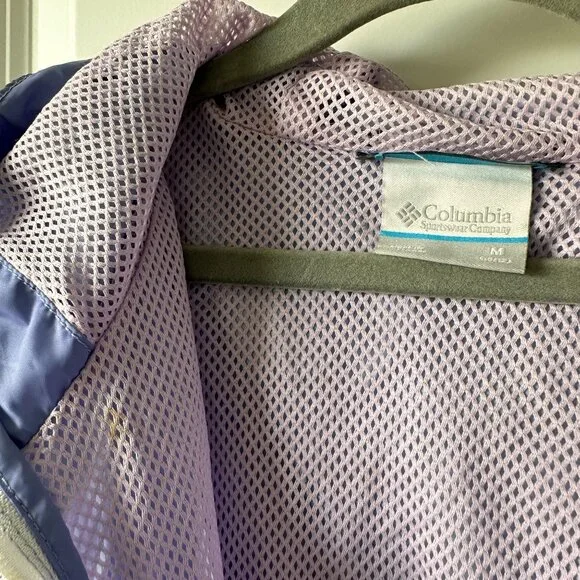 Columbia Kid's Girl's Purple windbreaker Rain Jacket Size M (10/12) - Picture 6 of 9